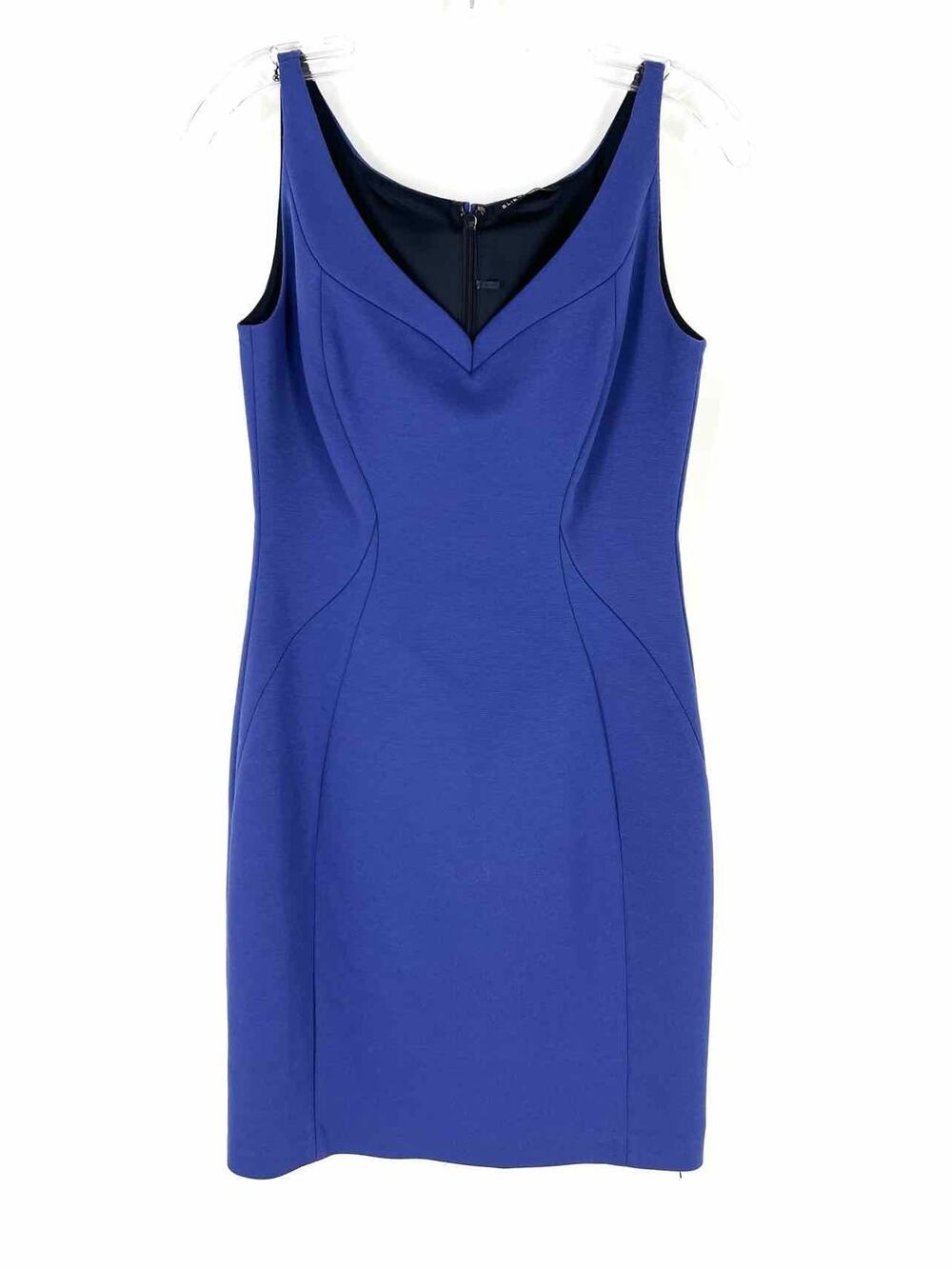 Elie Tahari Size 4 Navy Paneled Designer Dress